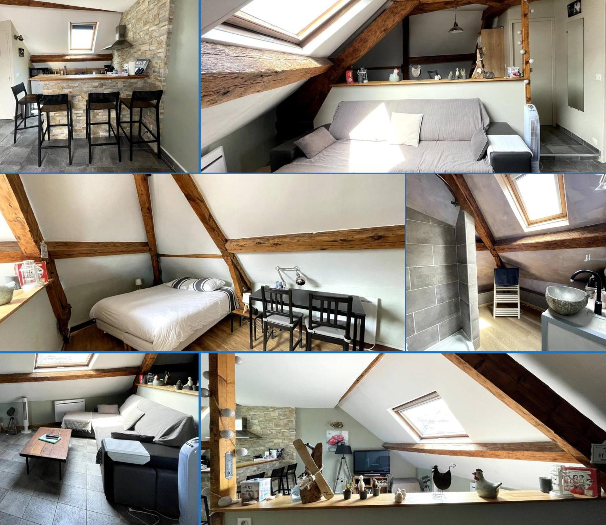 Les Combles De L Aure Grand Studio Cosy Confortable Classe 3 Etoiles Centre Bayeux 2 Mn A Pied Cathedrale Proche Plages Du Debarquement المظهر الخارجي الصورة